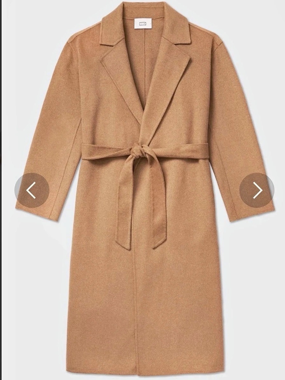 AYR The Closer Wool Wrap Trench in Camel